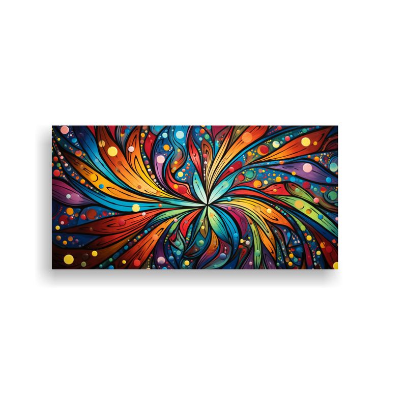 GENERICO - Cuadro Abstracto Inspirador De Vida Con Patrones Vibrantes Y 160x80cm