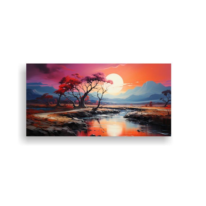 GENERICO - Cuadro Fotográfico único Paisaje Surrealista El Futuro 160x80cm