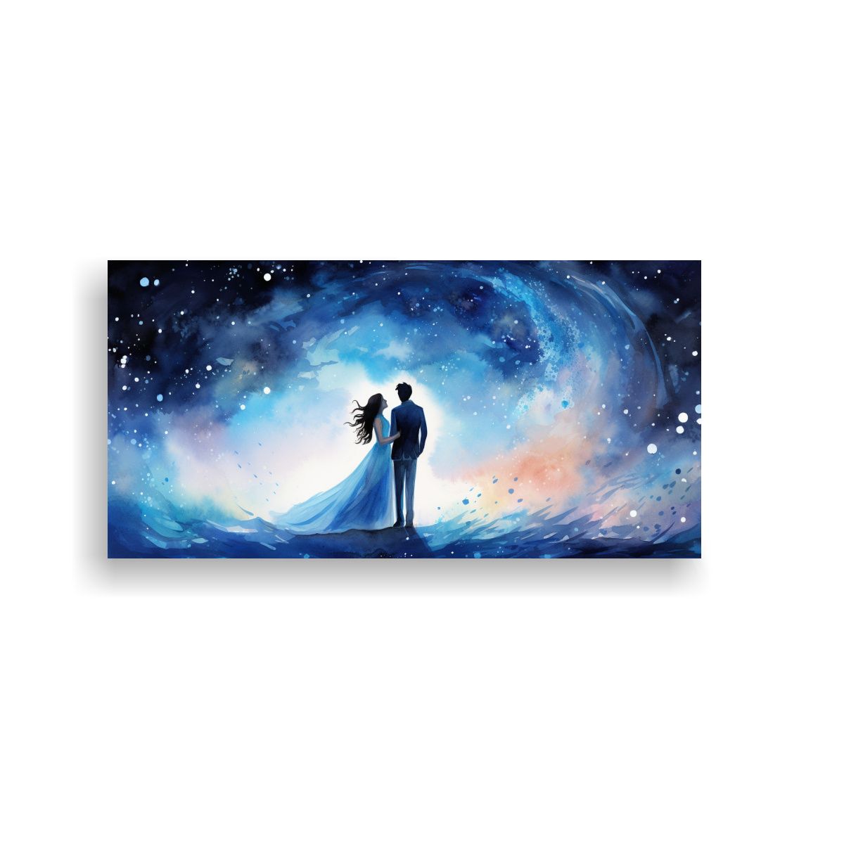 GENERICO - Cuadro Acuarela Nocturna The Night We Met Para Decoración H 160x80cm.