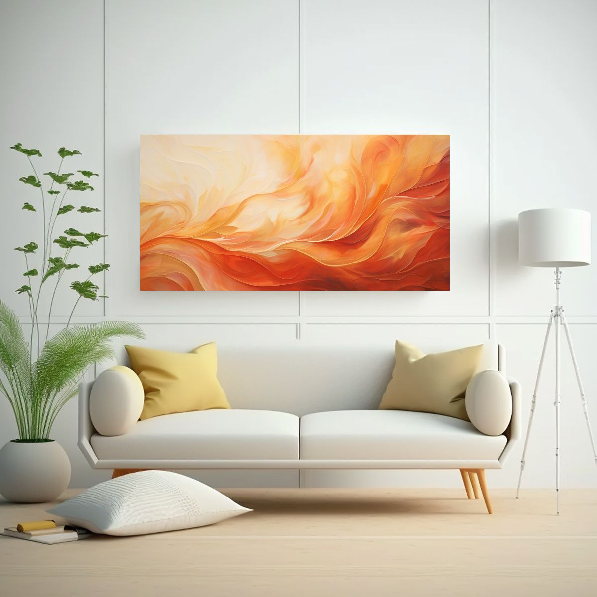 GENERICO - Pinturas Decorativas De Patrones Abstractos En Tonos Otoñal 160x80cm