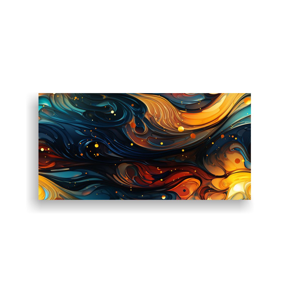 GENERICO - Pintura De Pared En Tonos Para Oficina: Forma Elíptica Flui 160x80cm