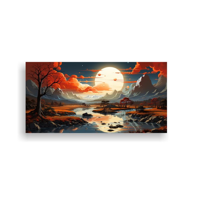 GENERICO - Pinturas Decorativas En Bastidor De Paisajes Abstractos Surr 160x80cm