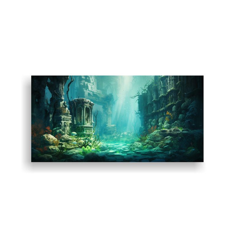 GENERICO - Pinturas Decorativas Estilo Galería: Ruinas Submarinas Sume 160x80cm