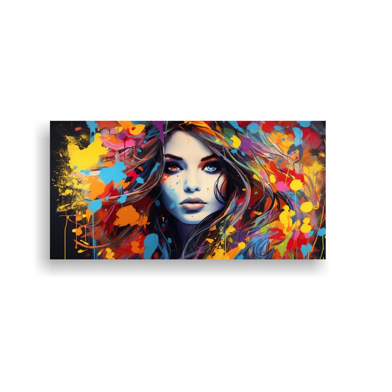 GENERICO - Cuadro Moderno De Lienzo Con Imagen De Una Niña Comiendo Ar 160x80cm