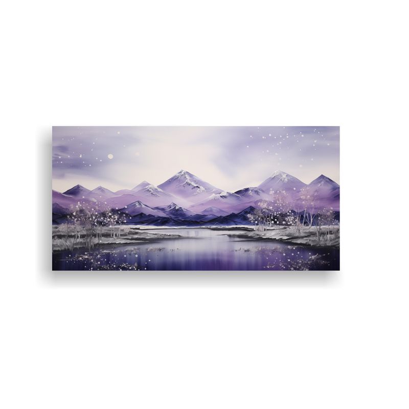 GENERICO - Cuadro Impreso Paisaje Montañoso Con Estilo Elegante 160x80cm