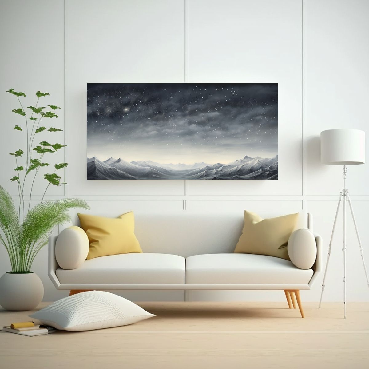 GENERICO - Arte De Pared Linda Paisaje De Montaña Elegante Con Un Esti 160x80cm