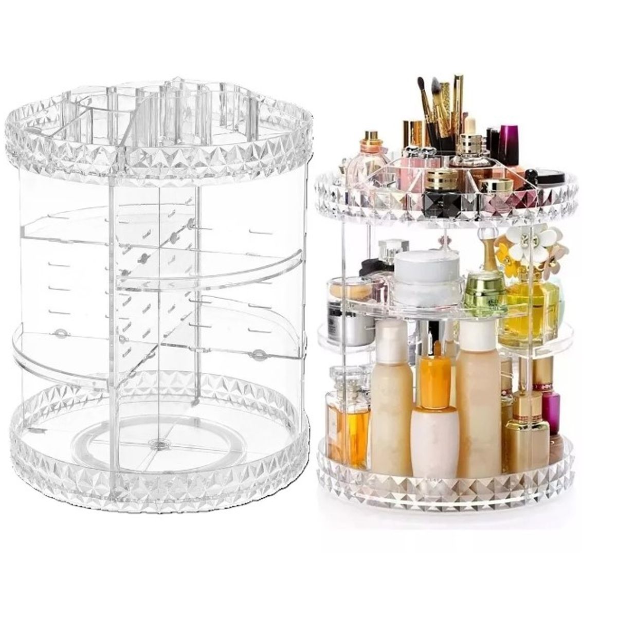 GENERICO - Organizador De Maquillaje Cosmetiquero Giratorio 360 Grados