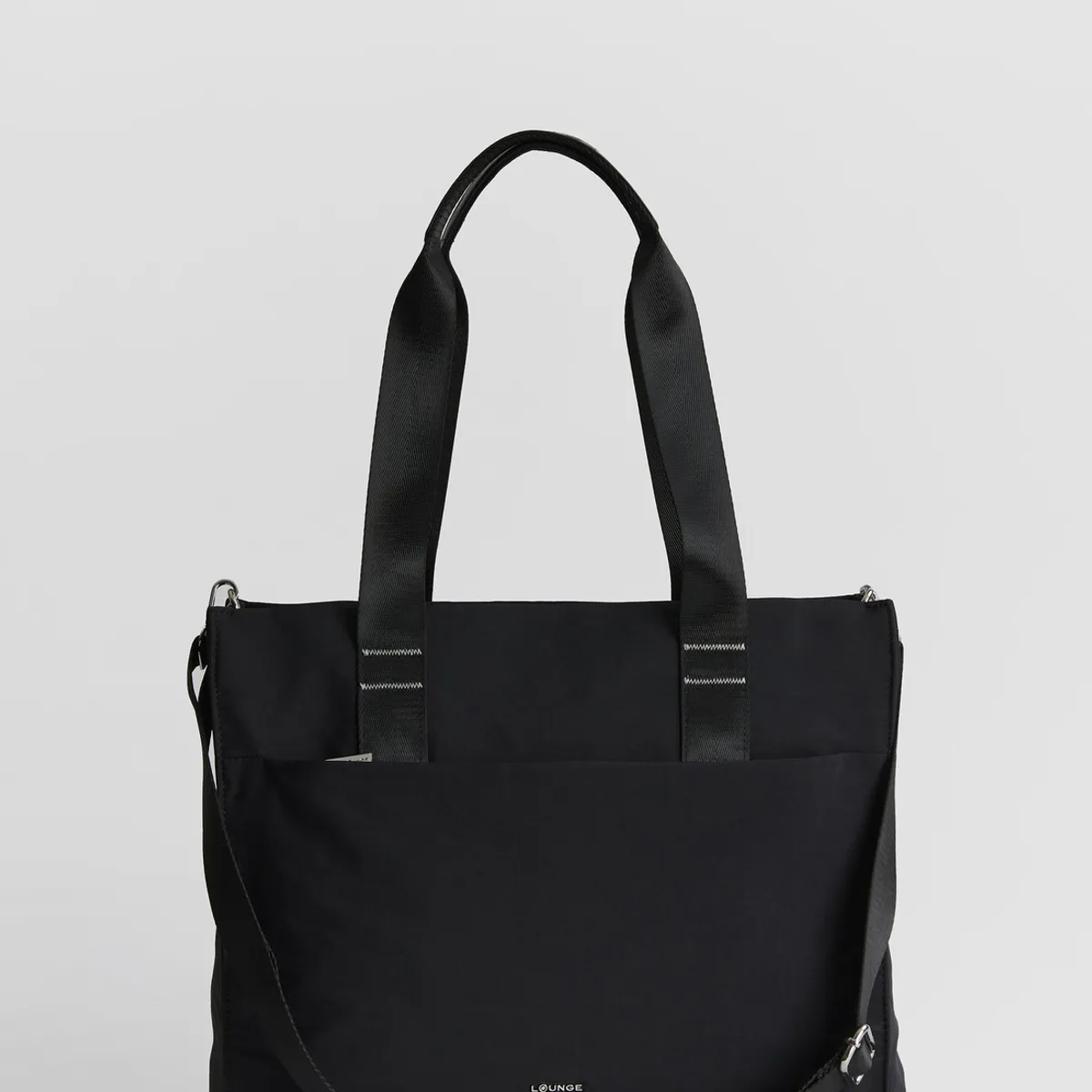 LOUNGE - Cartera De Hombro Notebook Icónica Nylon Negro LOUNGE