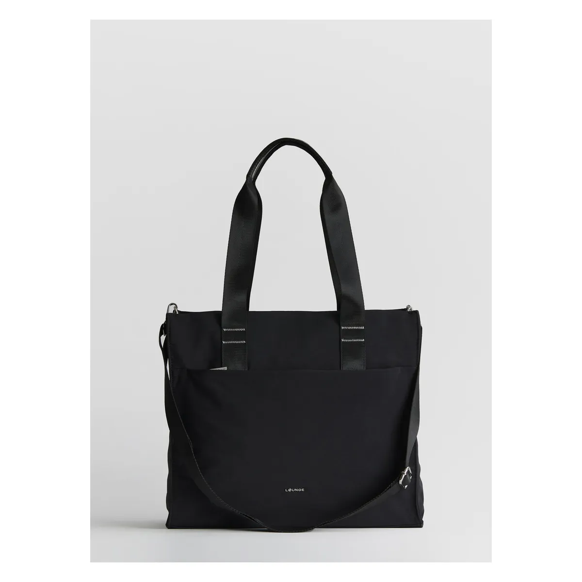 LOUNGE - Cartera De Hombro Notebook Icónica Nylon Negro LOUNGE