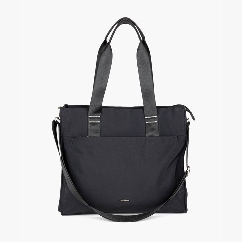 LOUNGE - Cartera De Hombro Mujer Nylon Negro