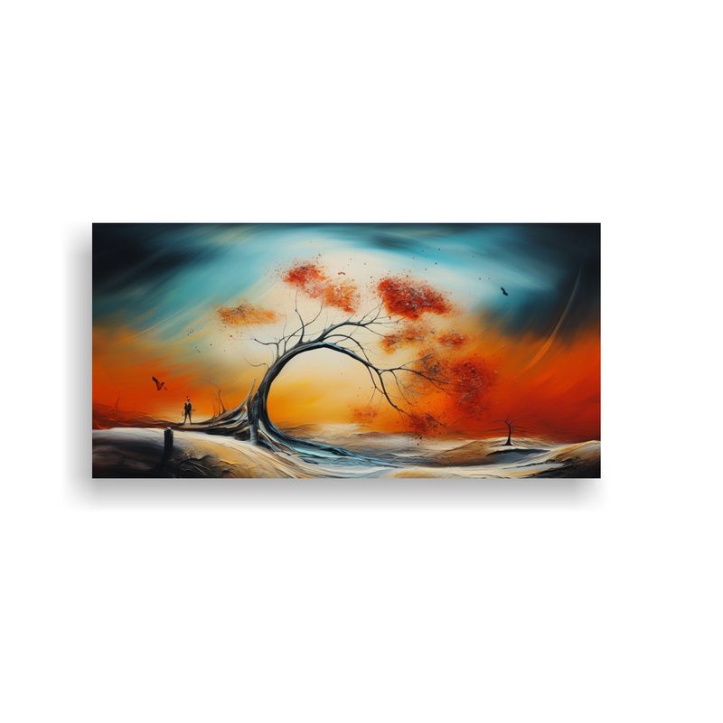 GENERICO - Paisajes Abstractos En Lienzo, Arte Dibujo Llamativo 160x80cm