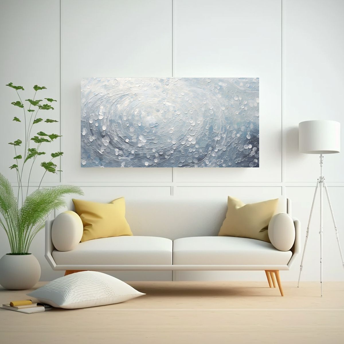 GENERICO - Cuadro Vintage Estilo Puntillismo Luminoso Hecho De Líquido 160x80cm