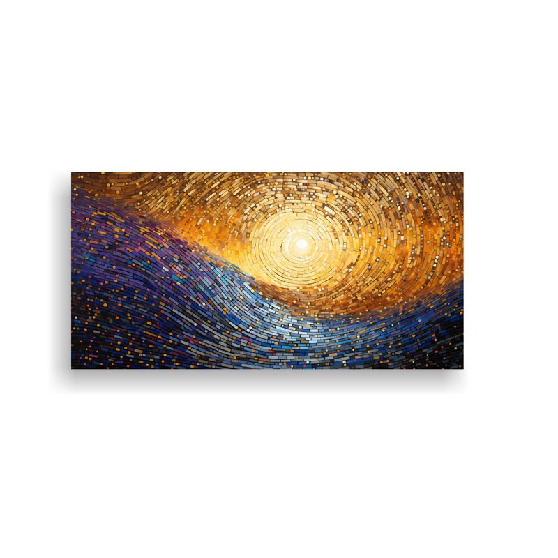GENERICO - Cuadro Decorativo En Lienzo De Colores Vibrantes Estilo Punt 160x80cm