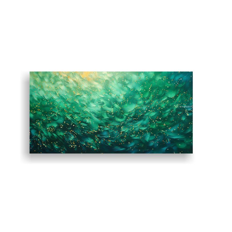 GENERICO - Lienzo De Tela Impreso Estilo Puntillismo Luminoso Con Líqu 160x80cm