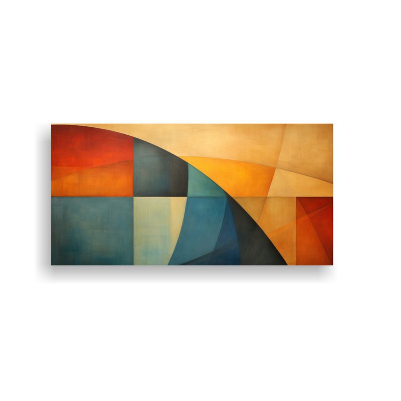 GENERICO - Lienzo De Tela Vintage Colores Vibrante Geometric Art 160x80cm