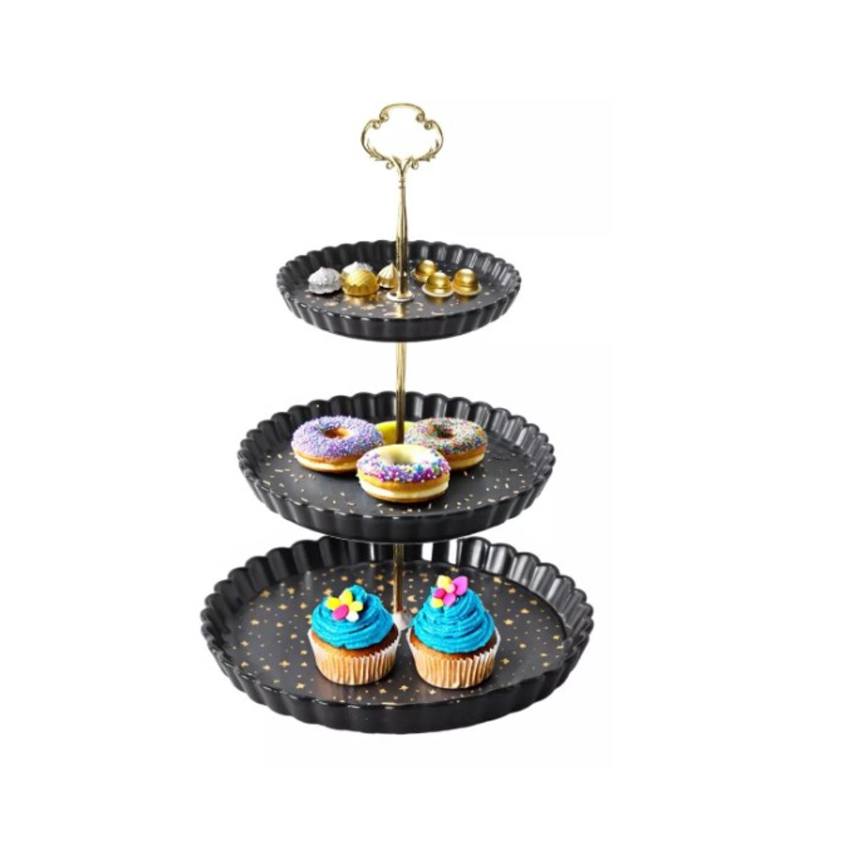 GENERICO - Bandeja Cupcakes 3 Pisos Decoración De Cerámica Postres