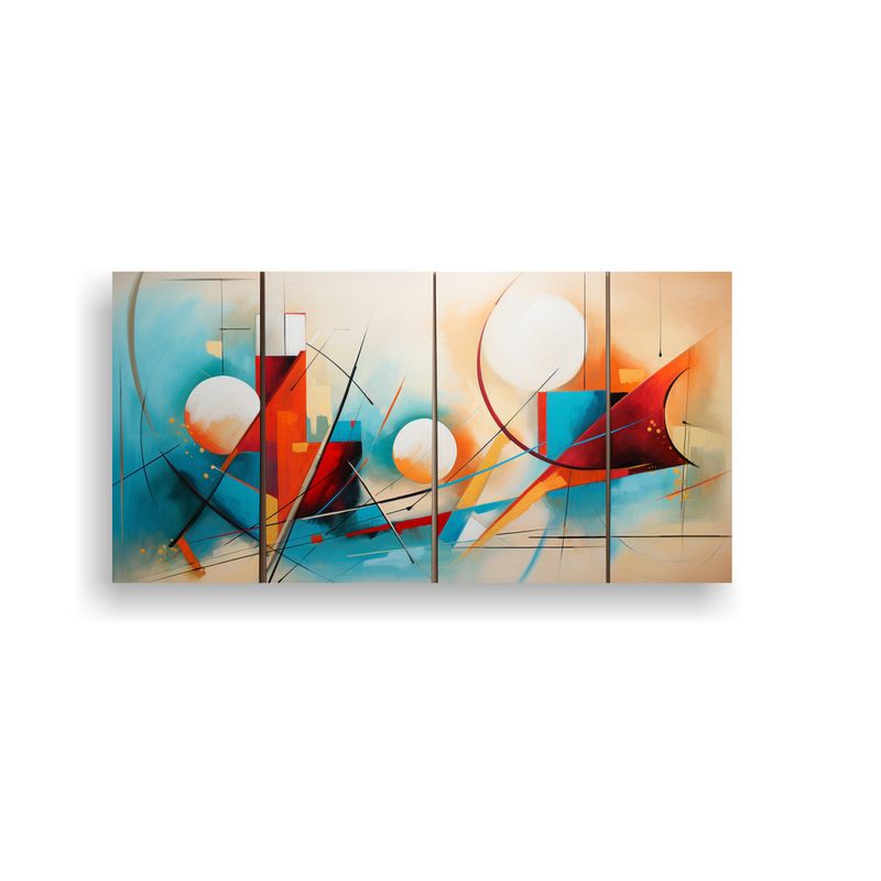 GENERICO - Cuadros Abstractos Para Habitación Arte Moderno Profundidad 80x40cm