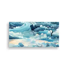 GENERICO - Cuadro De Pared Con Motivo De Cascada Calmante En Bastidor D 160x80cm