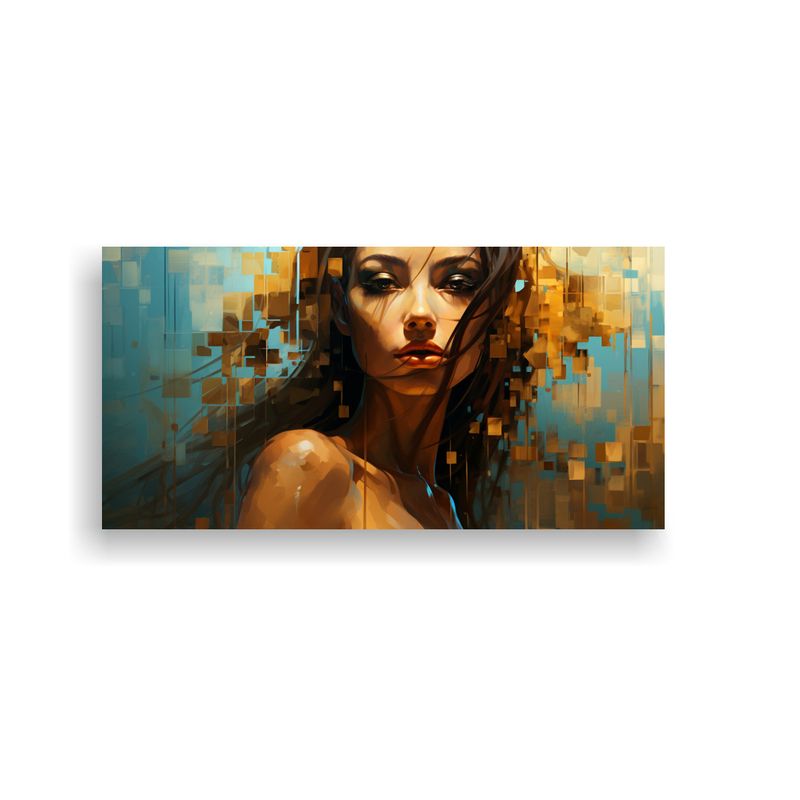 GENERICO - Cuadro Abstracto Vitalidad Con Tela Sublimada En Tonos Marro 160x80cm