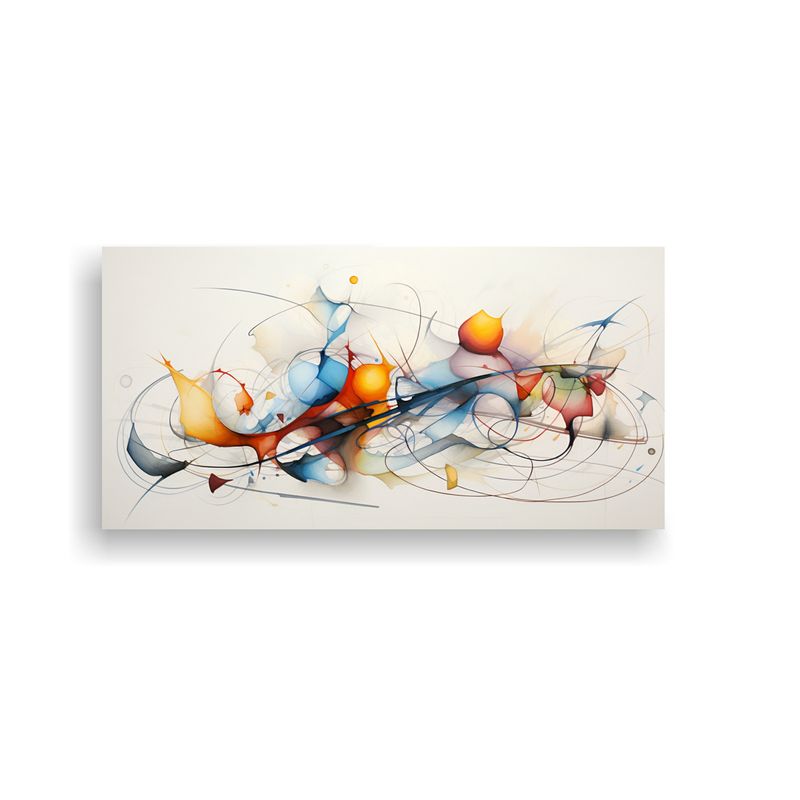 GENERICO - Pintura Abstracta Acuarela Intensa Vanguardista 160x80cm
