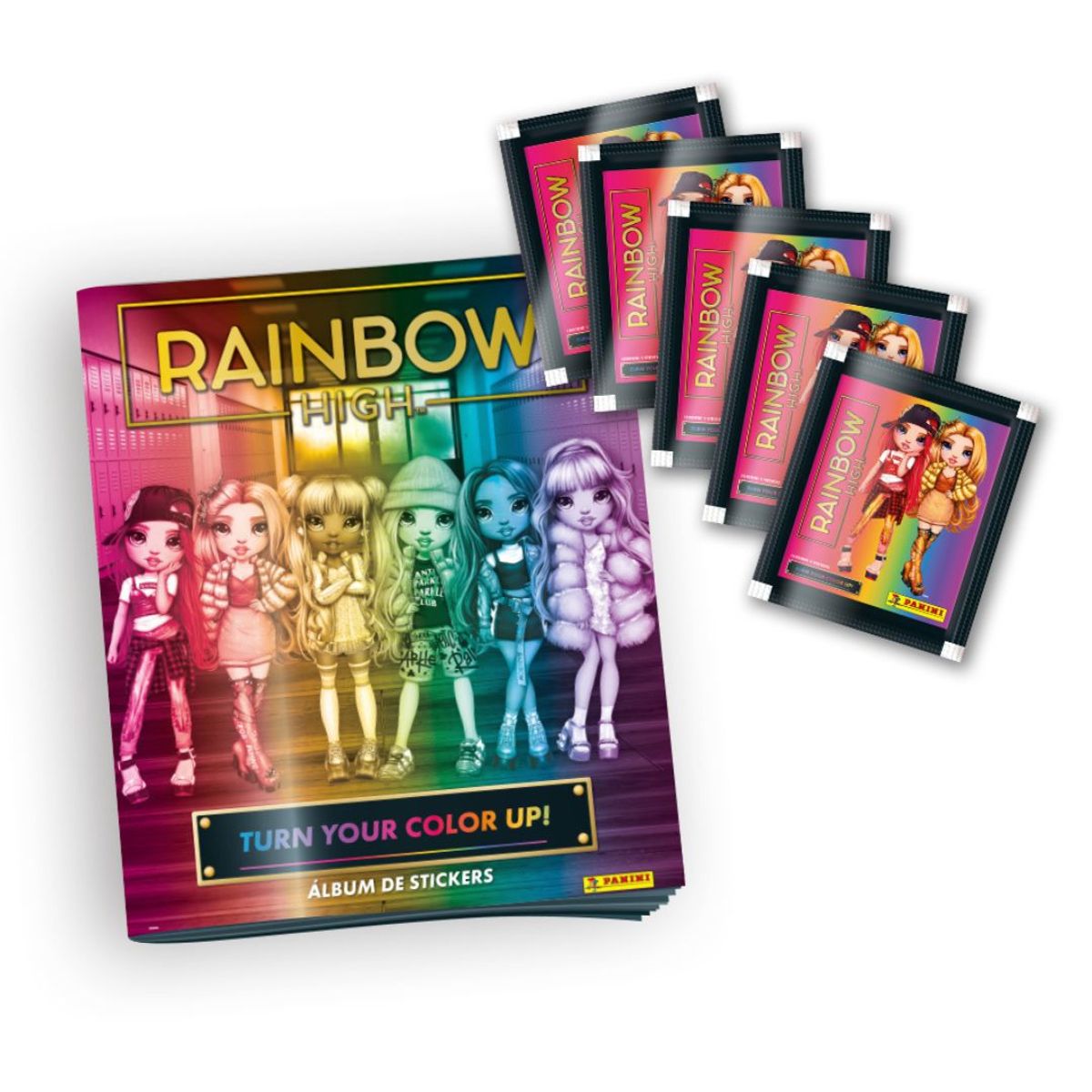 PANINI CHILE - Pack Álbum + 50 Sobres Rainbow High