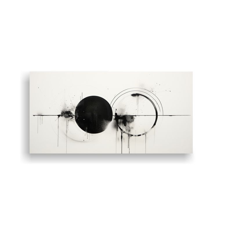 GENERICO - Cuadros Modernos Abstractos De Fantasía En Blanco Y Negro C 160x80cm
