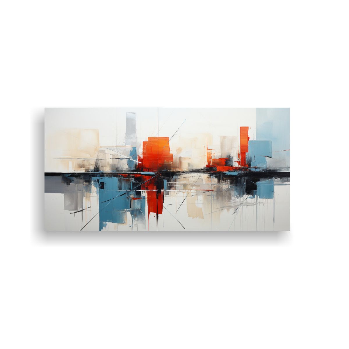 GENERICO - Arte Pared Abstracto Armónico Pintura Contemporánea 160x80cm