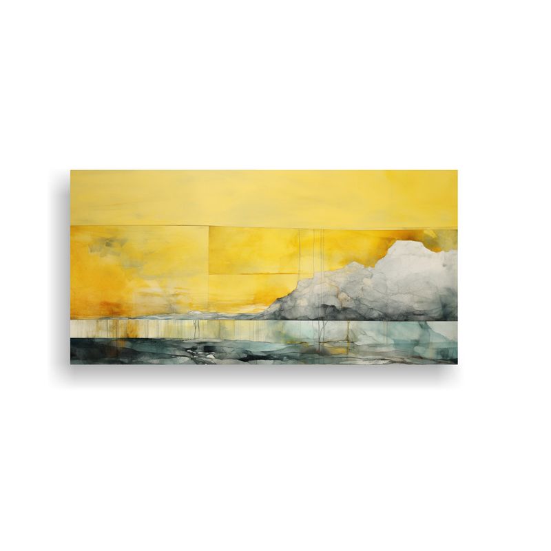 GENERICO - Pintura Juvenil De Canva Fotografia Con Acuarela En Amarillo 160x80cm