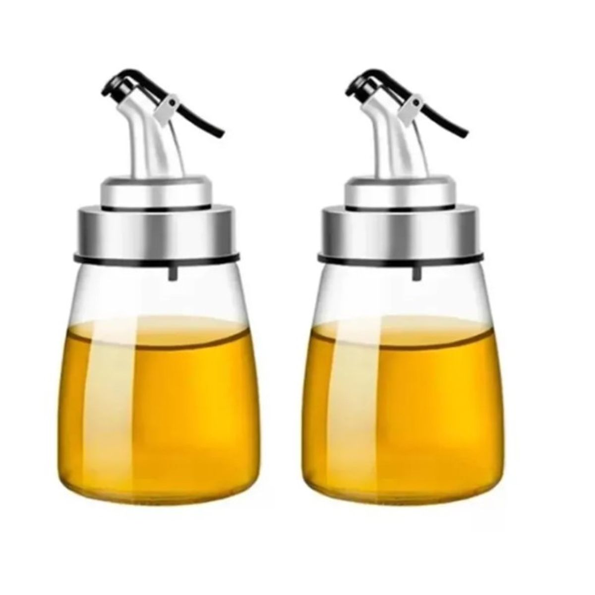 GENERICO - Pack 2 Botella Dispensador Aceite Con Dosificador Inox