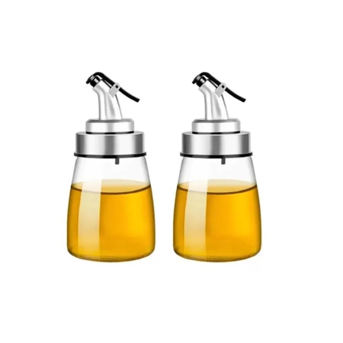 GENERICO - Pack 2 Botella Dispensador Aceite Con Dosificador Inox