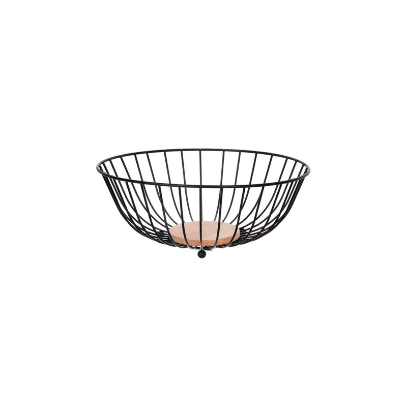 GENERICO - Cesta De Frutas Verduras Frutero Centro De Mesa Con Madera
