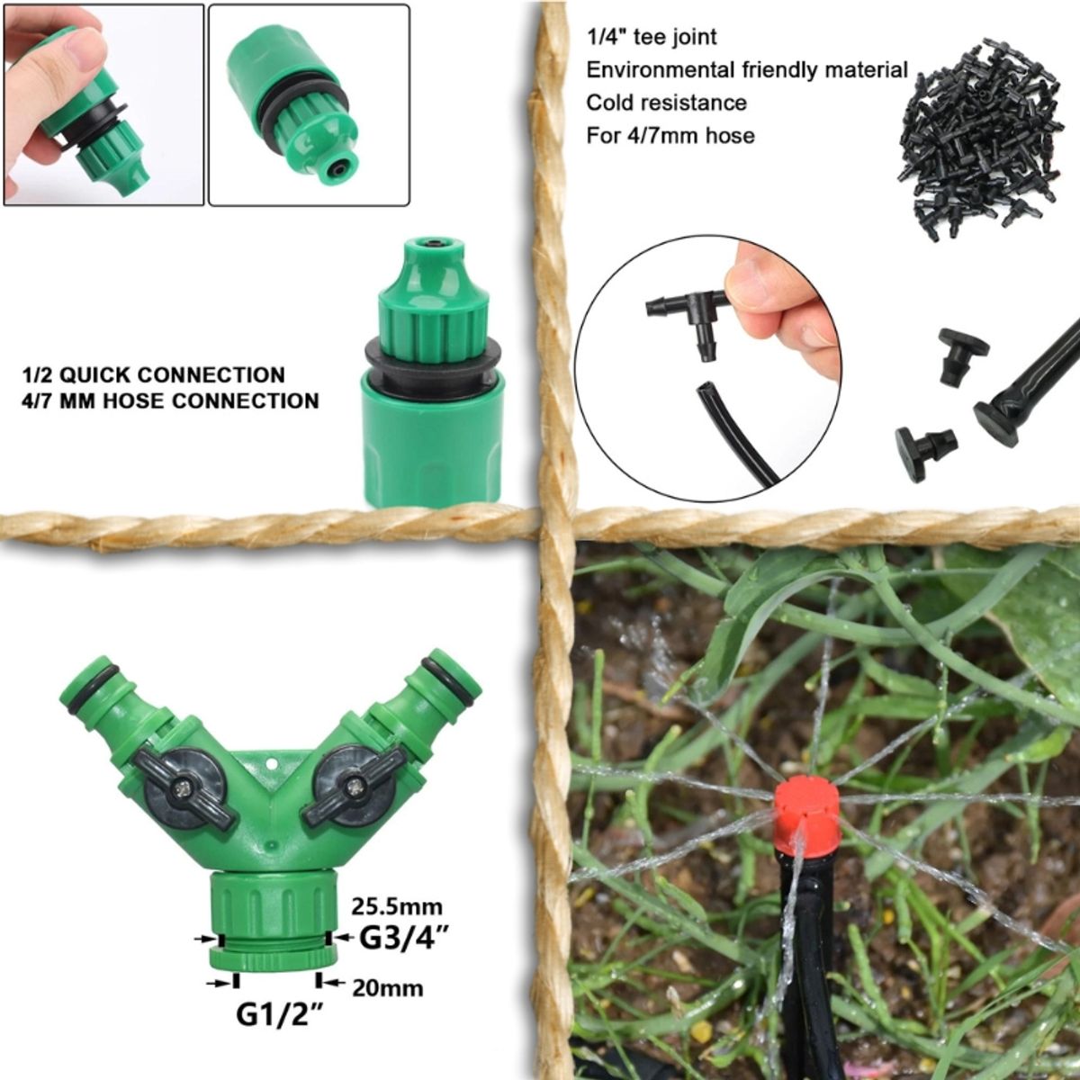 GENERICO - Kit riego por goteo 112 piezas