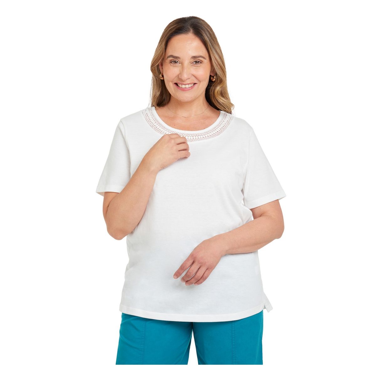 FASHION'S PARK - Polera Mujer Flare Broderíe Crudo Fashion's Park