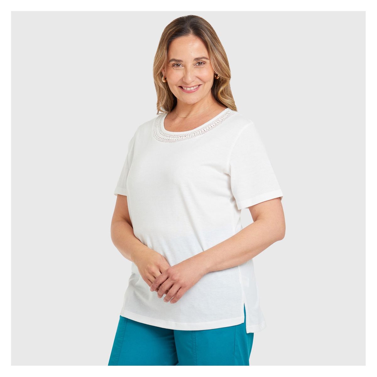 FASHION'S PARK - Polera Mujer Flare Broderíe Crudo Fashion's Park