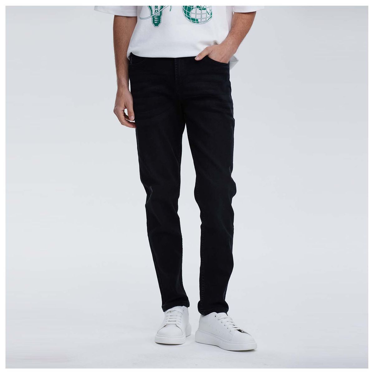 FASHION'S PARK - Jeans Hombre Slim Lavado Negro Fashion's Park