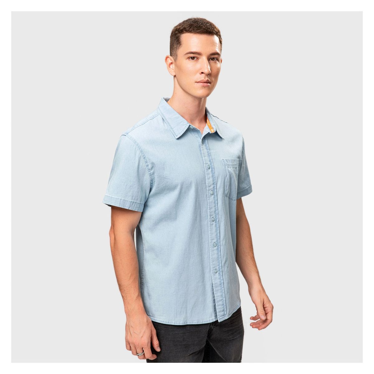 FASHION'S PARK - Camisa Strech Azul Claro Fashion's Park