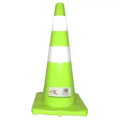 VORTEX - Cono 28 PuLG Verde Con 2 Cintas Reflectantes