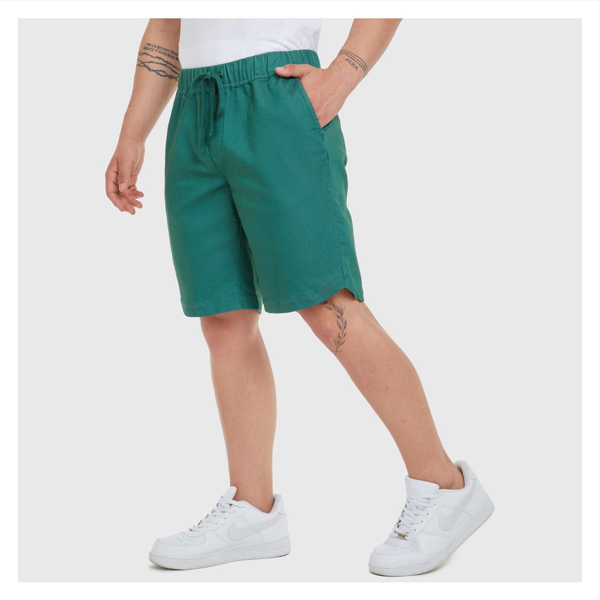FASHION'S PARK - Bermuda Buzo Color Verde Fashion's Park