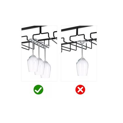 Imagen 2 del producto Colgador De Copas Metal Cromado Bar Premium Organización