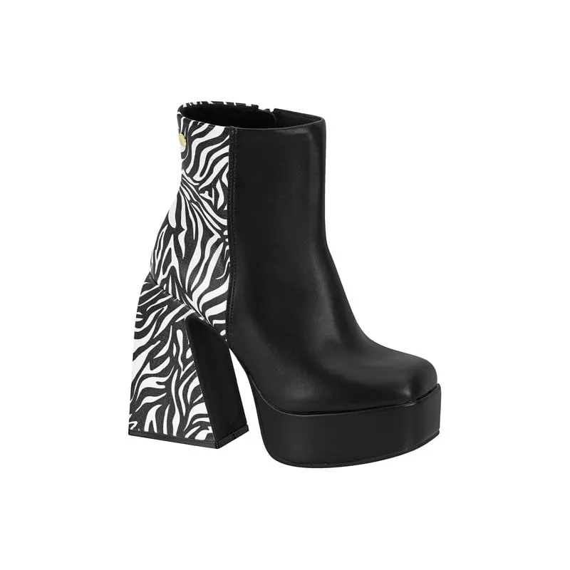 VIZZANO - Botin Mujer Taco Cuadrado Negro Vizzano