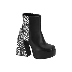 VIZZANO - Botin Mujer Taco Cuadrado Negro