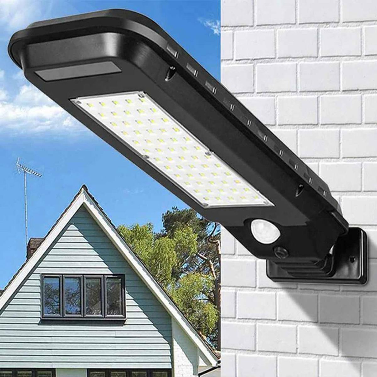 GENERICO - Pack 2 Foco Solar Exterior con Sensor de movimiento Compacto