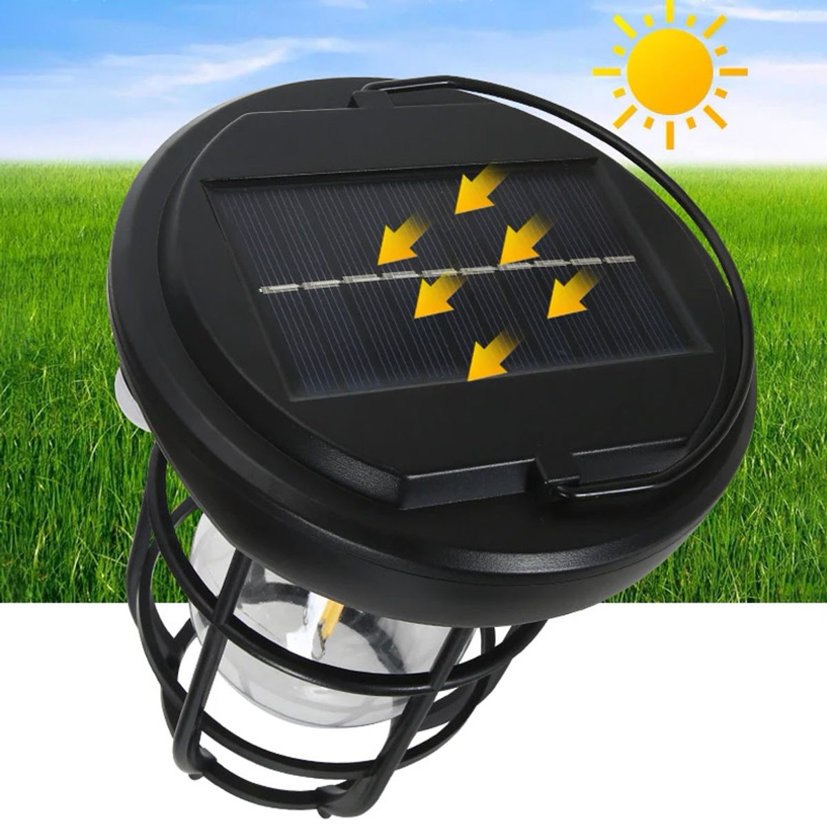 GENERICO - Lámpara para Camping Solar con Sensor de Movimiento