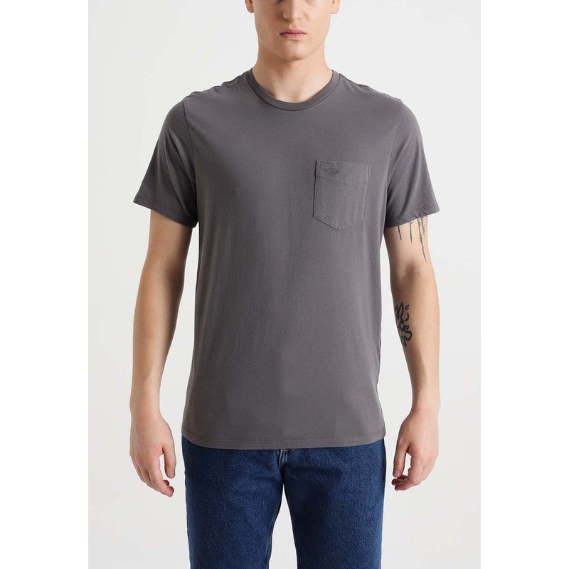 DOCKERS - Polera Pocket Tee Slim Fit Gris Dockers