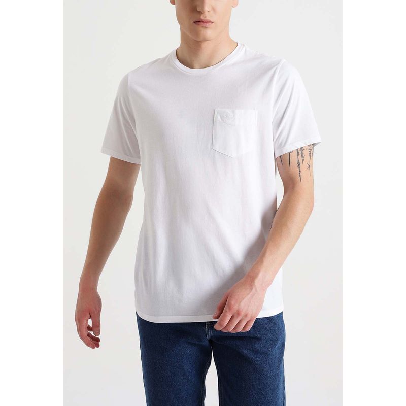 DOCKERS - Polera Pocket Tee Slim Fit Blanca Dockers