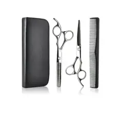 GENERICO - Set De 2 Tijeras Esculpir Pelo Entresacadora + Peineta Corte
