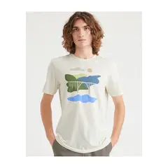 DOCKERS - Polera Hombre Graphic Tee Slim Fit Blanco