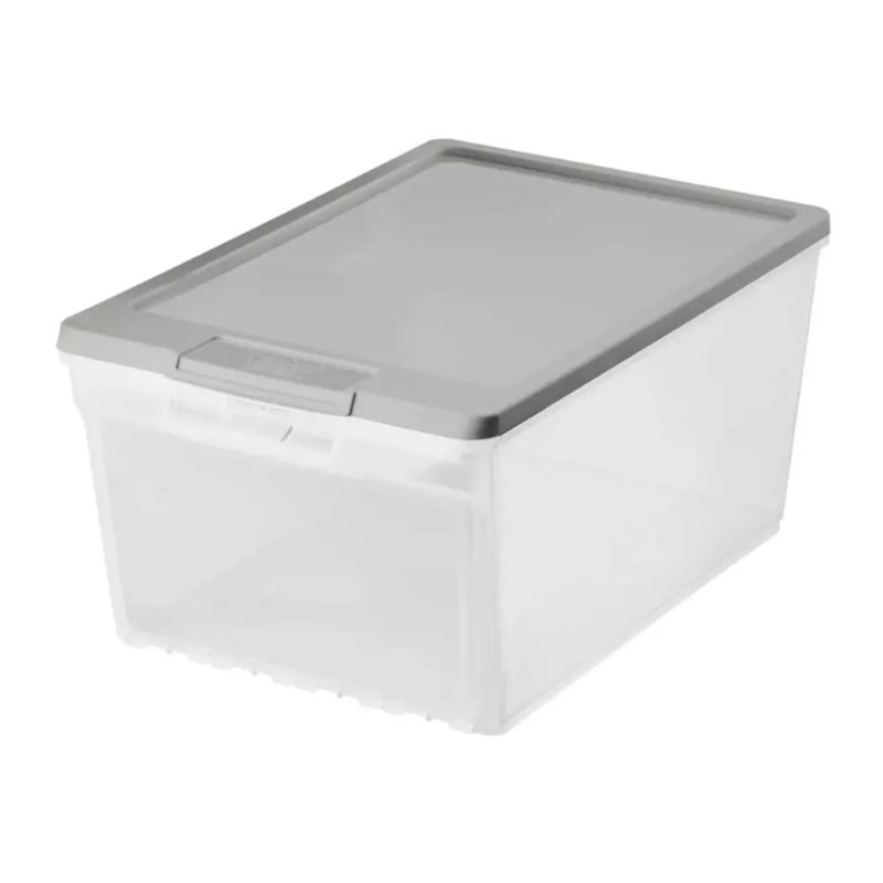 REYPLAST - Caja Organizadora Zapatera Con Tapa Y Puerta Frontal 15 Lts