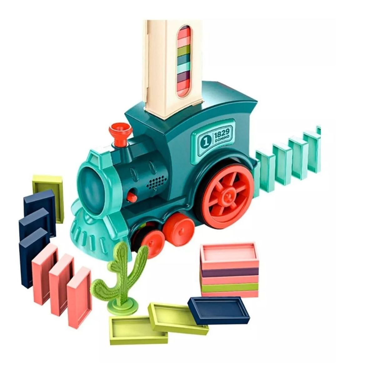 GENERICO - Juguete Tren De Bloques De Domino Para Construir Y Apilar