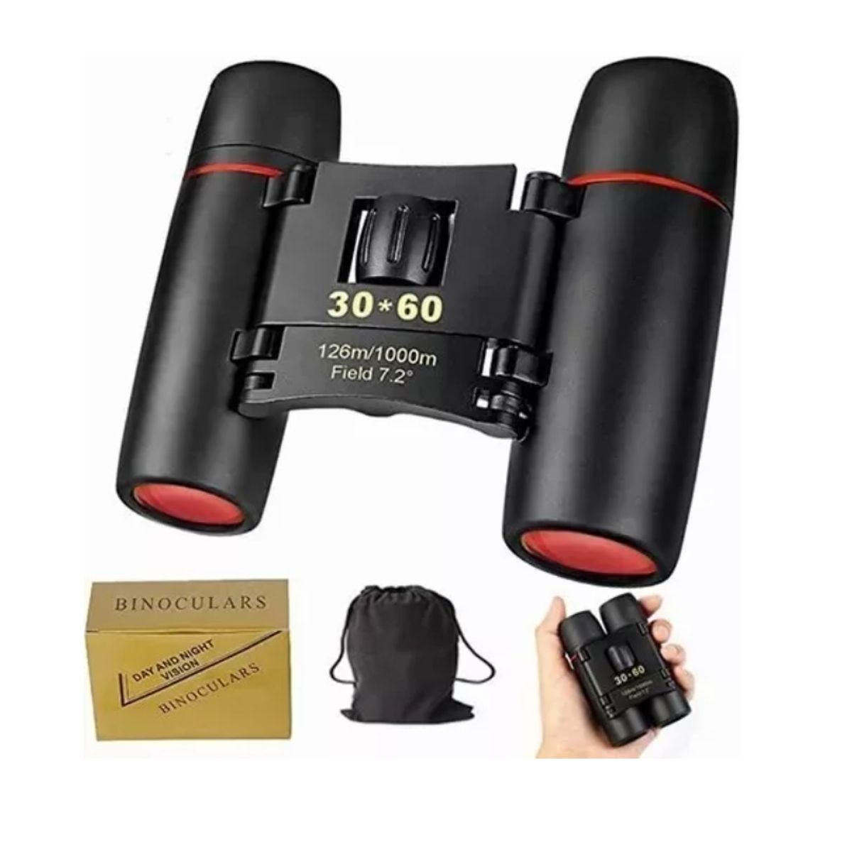 GENERICO - Binocular 30x60 Metálicos Recubiertos+estuche+paño